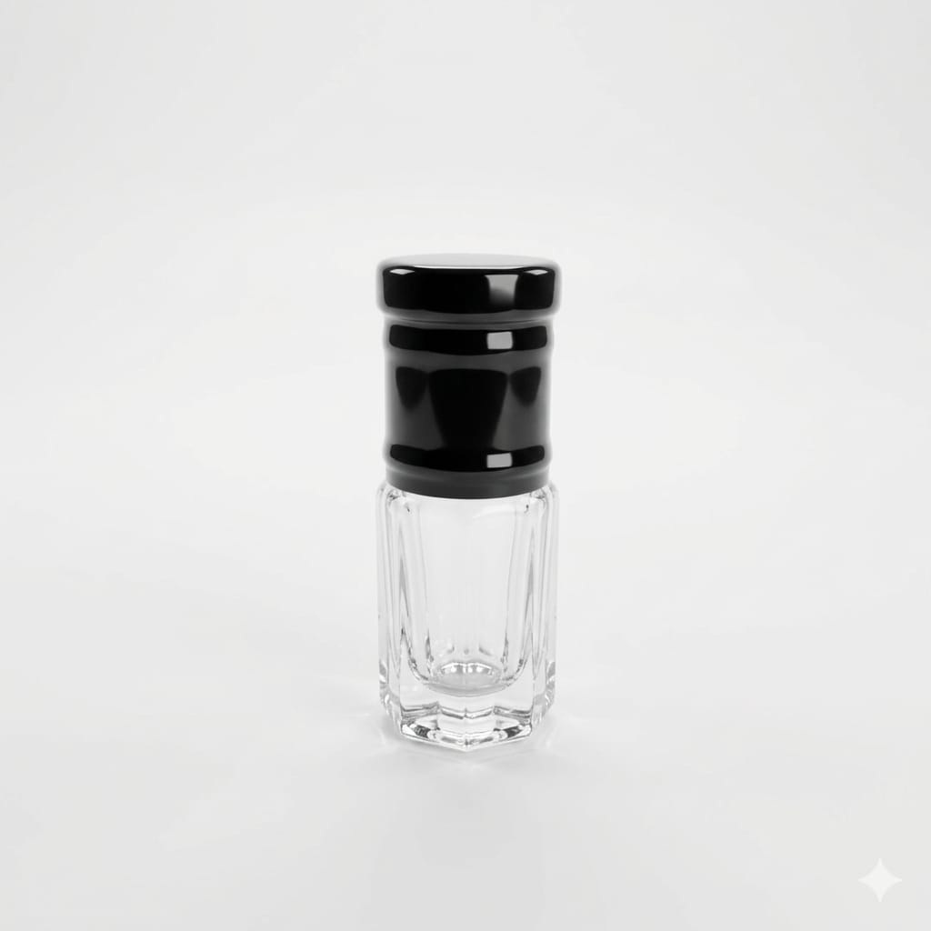 3ml. Esans Şişesi Siyah Metal Kapak