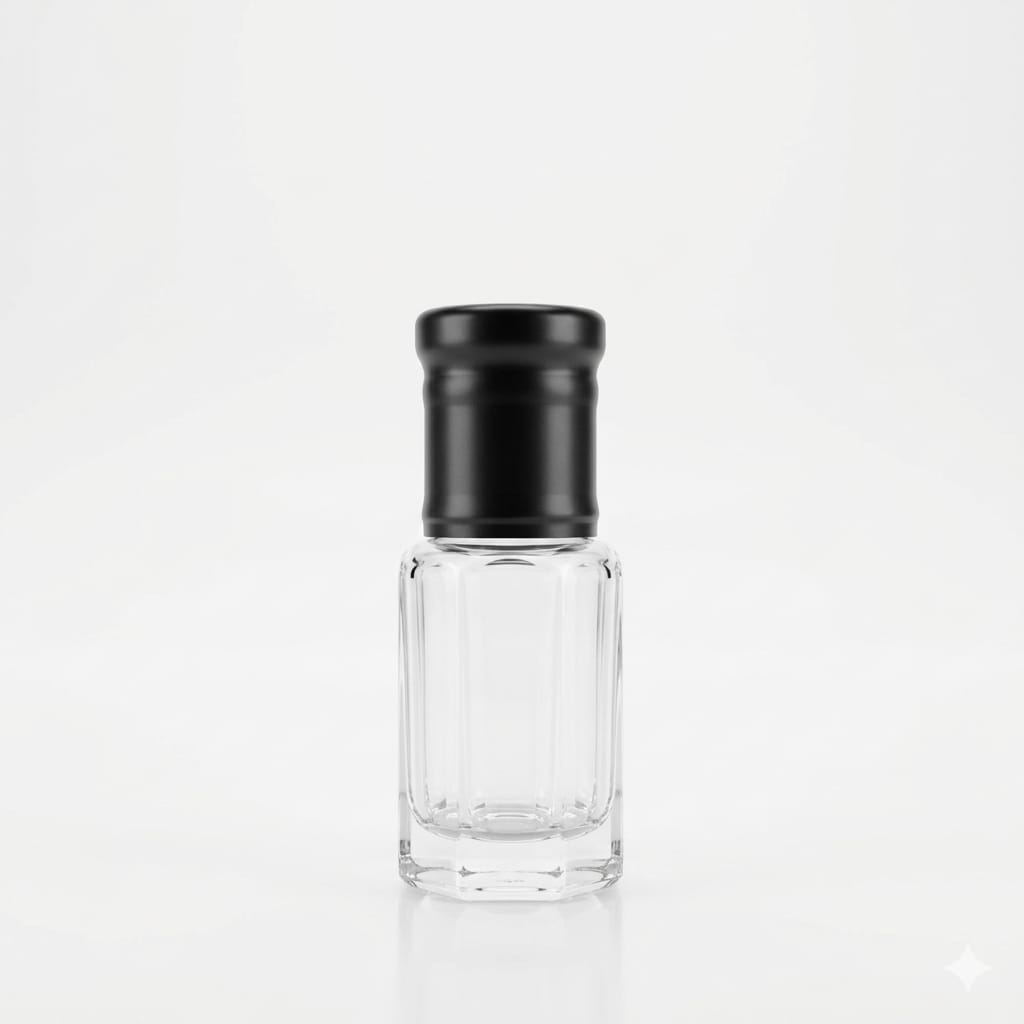 6ml. Esans şişesi Siyah metal kapak